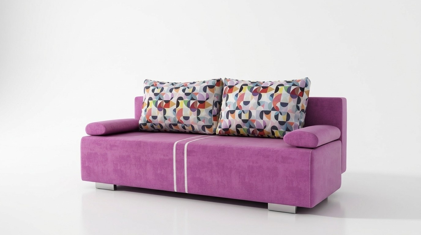 Schlafsofa Stoff Sofa Couch Textil Polster Neu Garnitur Bettfunktion 3 Sitz