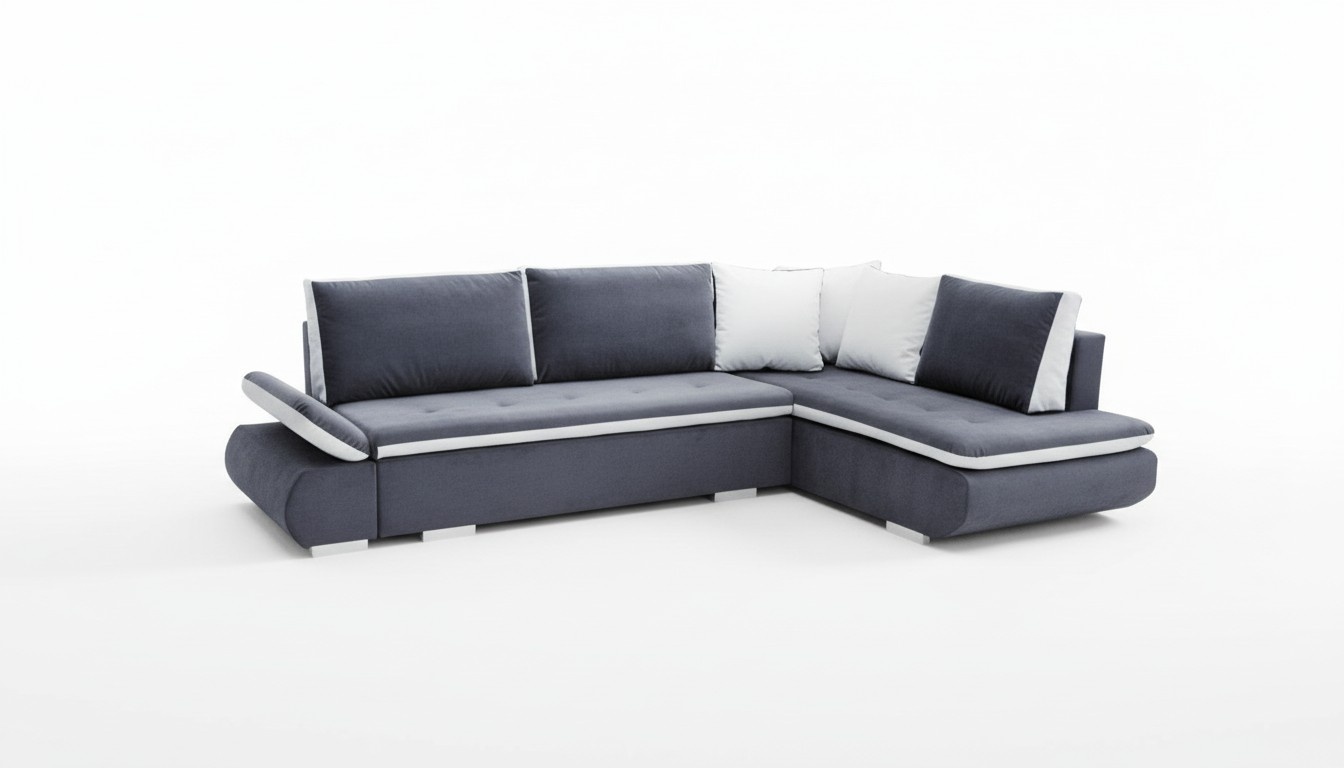 Schlafsofas Sofa Couch Eck Sofas Garnitur Polster Ecke Stoff Neu Wohnlandschaft