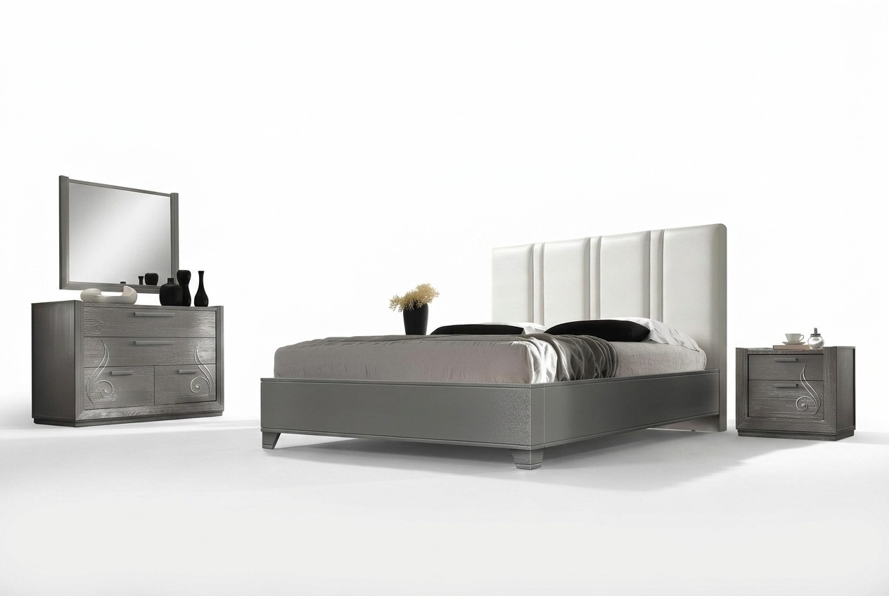 Schlafzimme Bett Nachttisch Betten Gruppe Set 3tlg