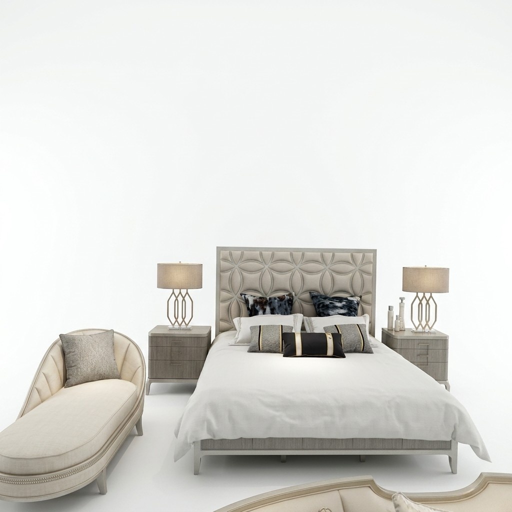 Schlafzimmer Bett 2x Nachttisch Liege Schlafzimmer Set Design Modern Luxus 4tlg
