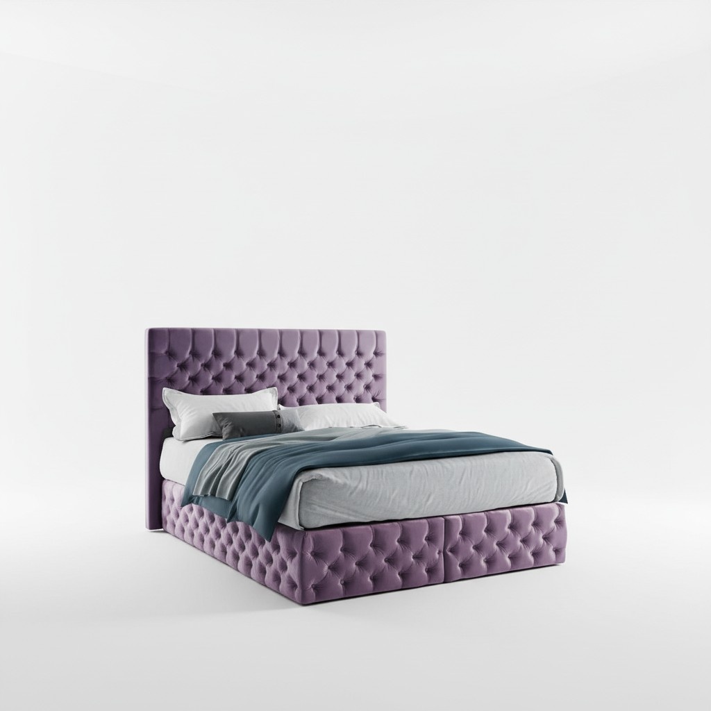 Schlafzimmer Bett Betten Polster Doppel Ehe Hotel Luxus Leder Moderne Designer