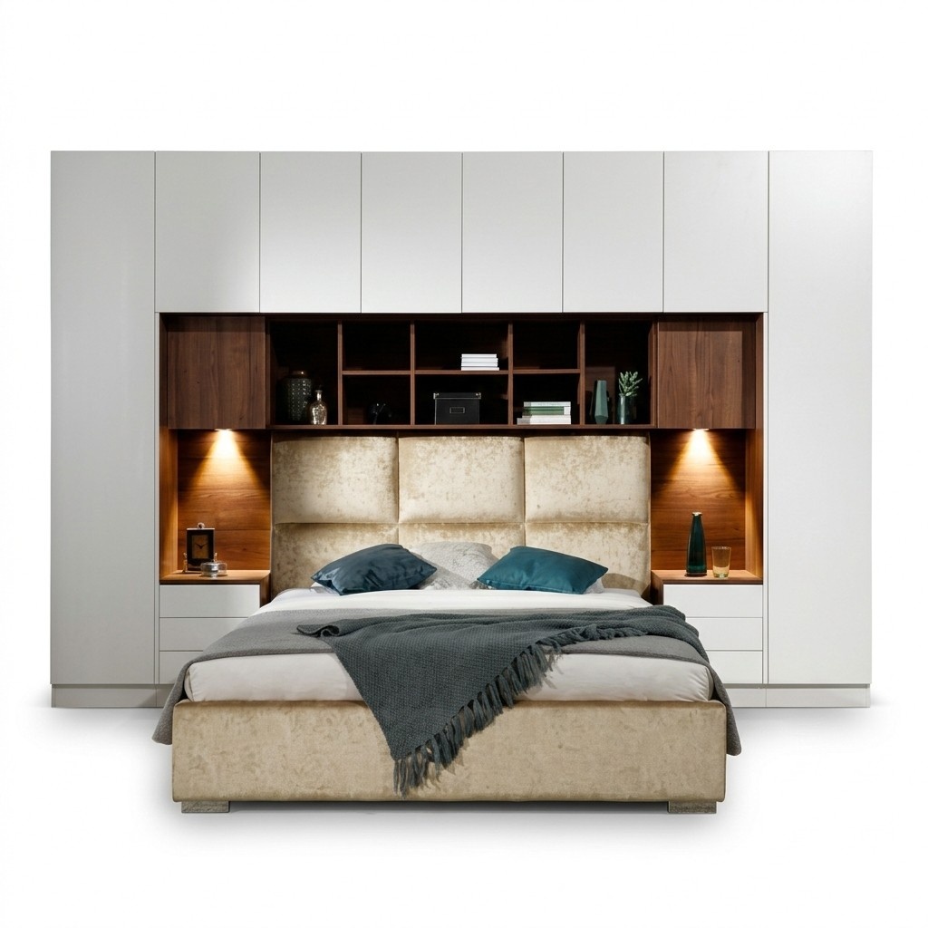 Schlafzimmer Bett Kleiderschrank Betten Bettgestell Polsterbett Bettrahmen Neu