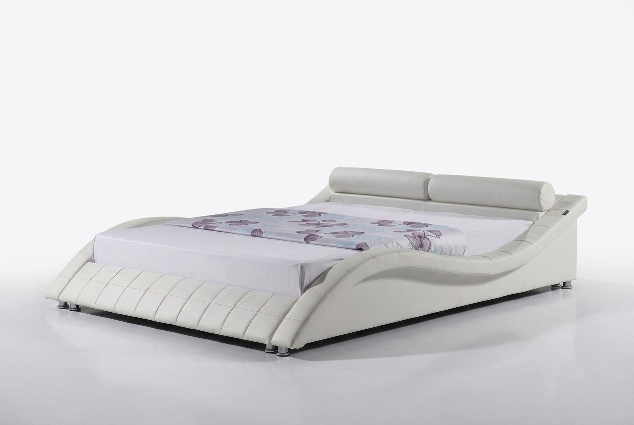 Schlafzimmer Bett Moderne Geschwungene Betten Design Doppel 180x200 Hotel Leder