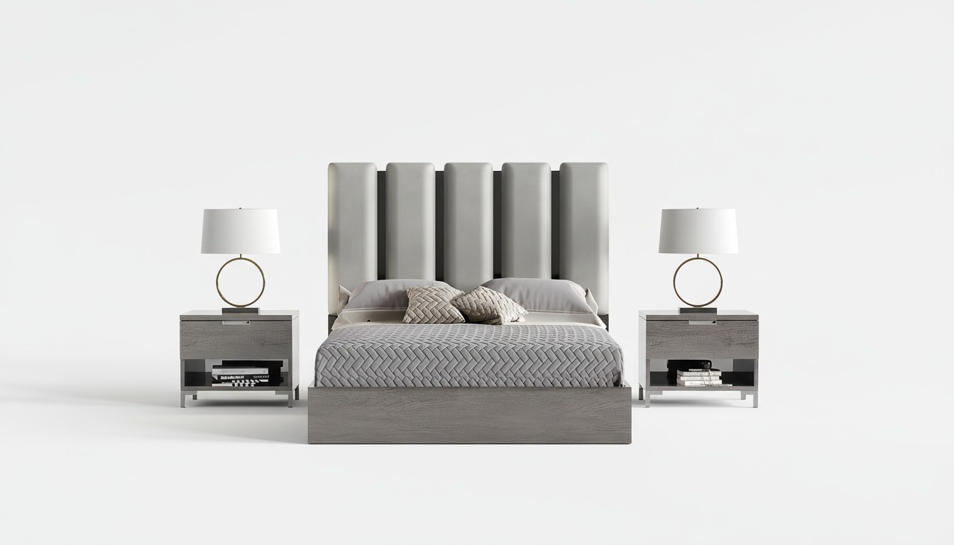 Schlafzimmer Bett Nachttisch Betten Polsterbett Doppelbett Bettrahmen Set 3tlg.