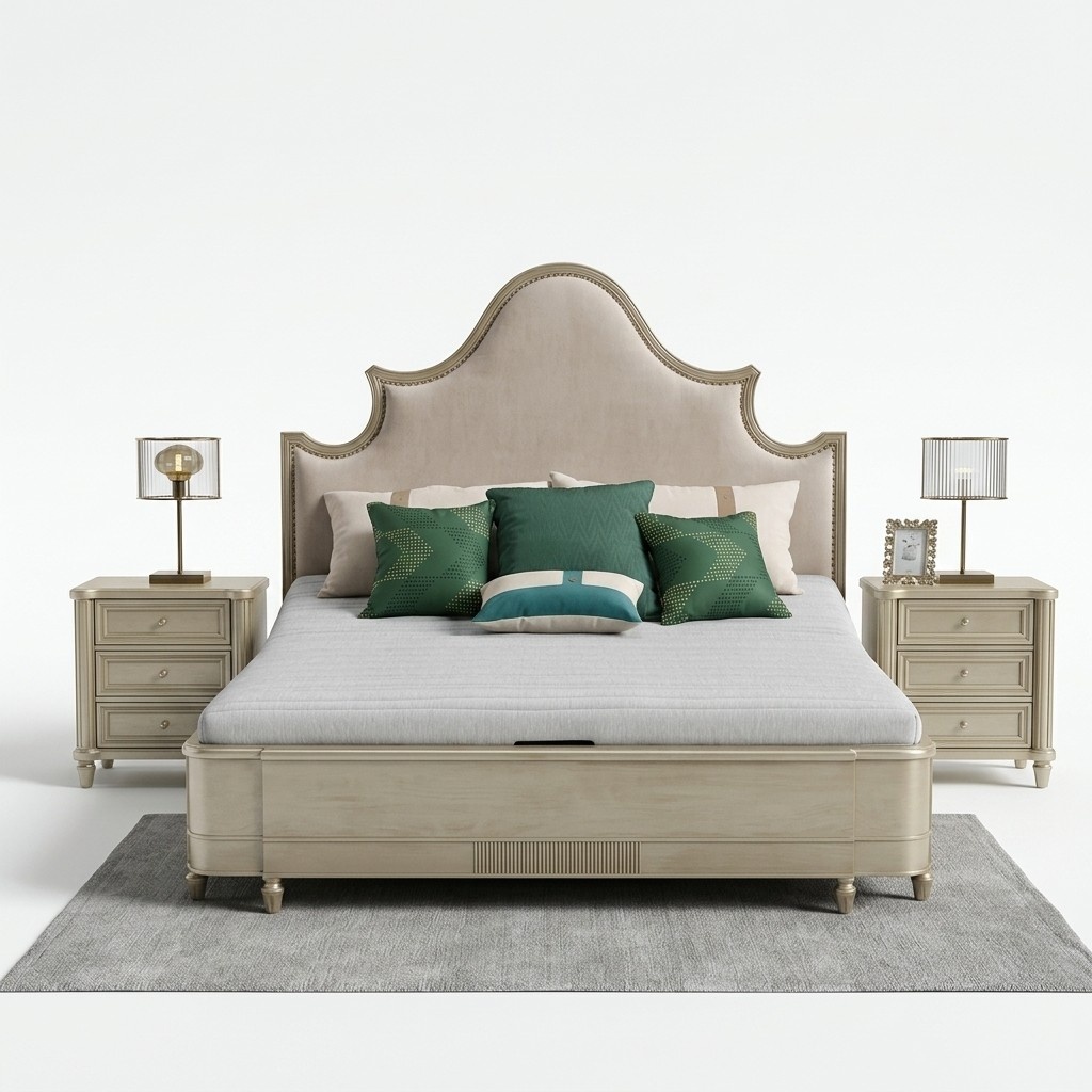 Schlafzimmer Design Bett Set Garnitur Betten 2x Nachttisch 3tlg. Möbel Komplett