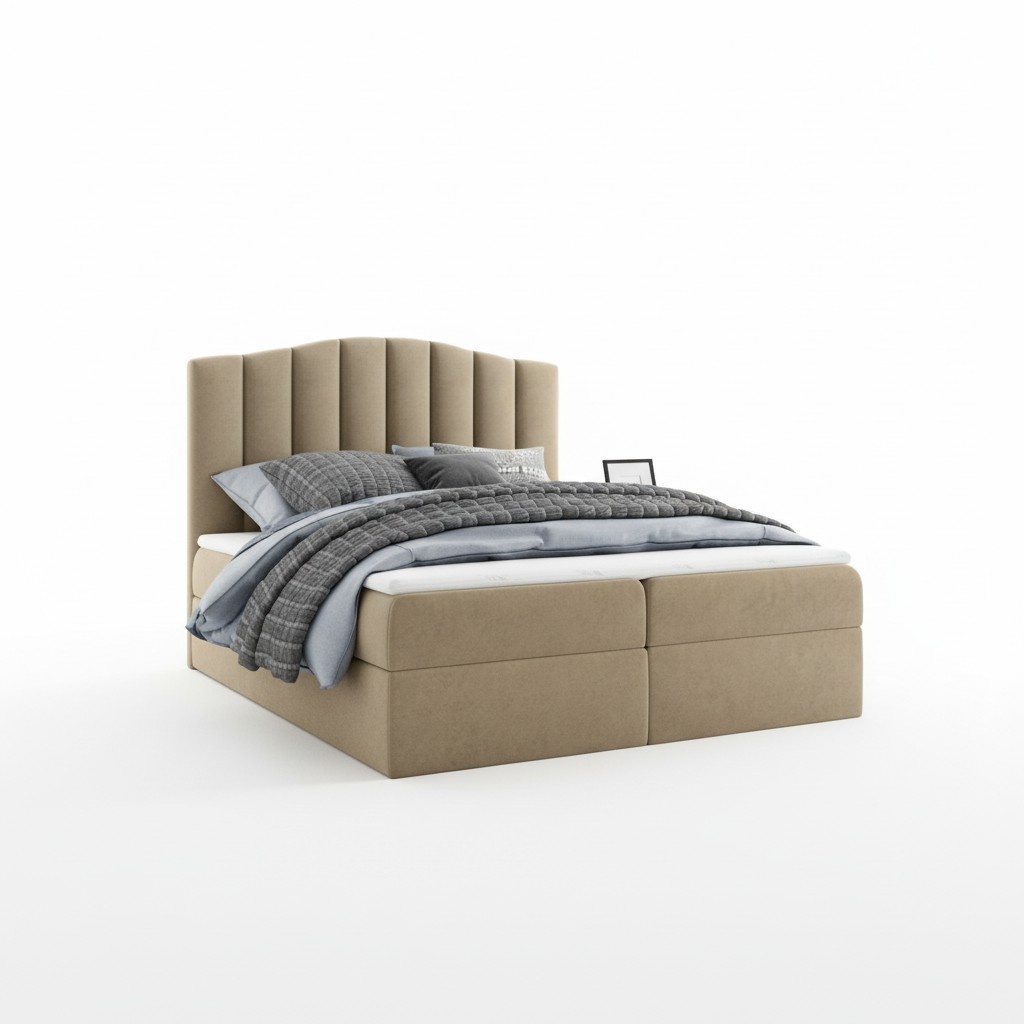Schlafzimmer Design Doppel Hotel Luxus Bett Bettkasten Boxspringbett 180x200 Neu