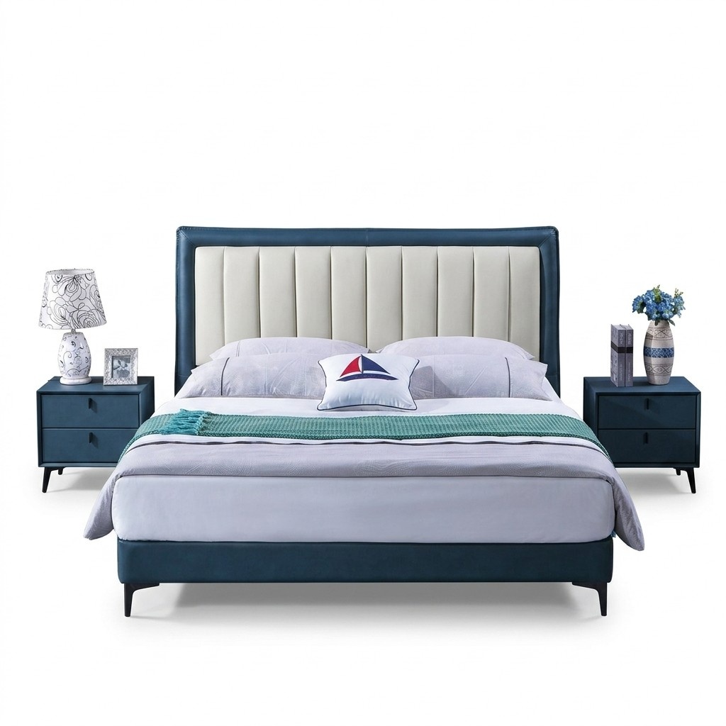 Schlafzimmer Gruppe Bett Luxus Möbel Betten Nachttische 3tlg. Garnitur Hotel Neu!