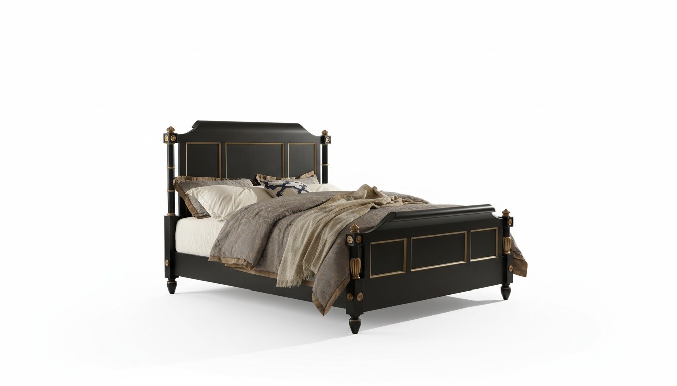 Schlafzimmer Holzbett Echtes Holz Bett Hotel 180x200 Stil Massive Möbel Betten