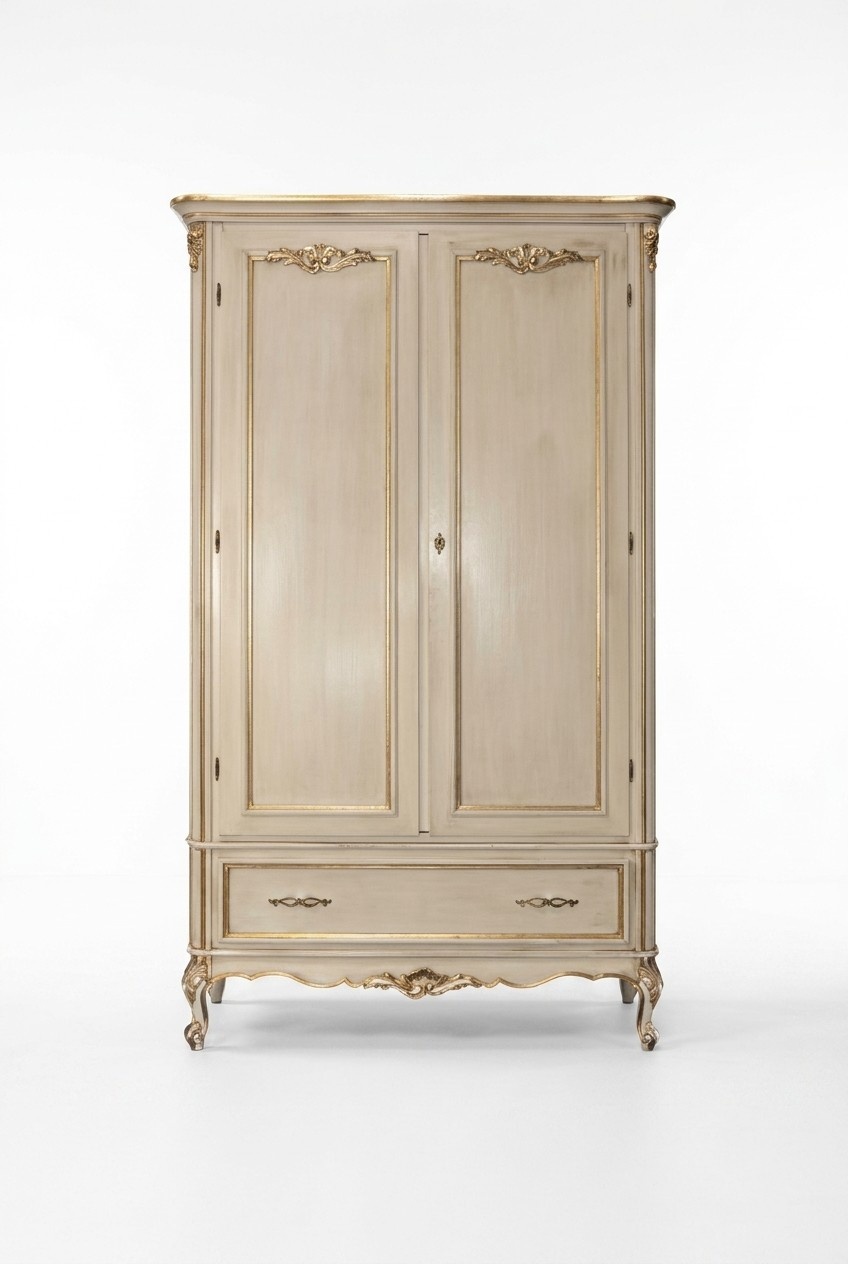 Schlafzimmer Kleiderschrank Luxus Holz Klassisch Design Möbel Beige Neu