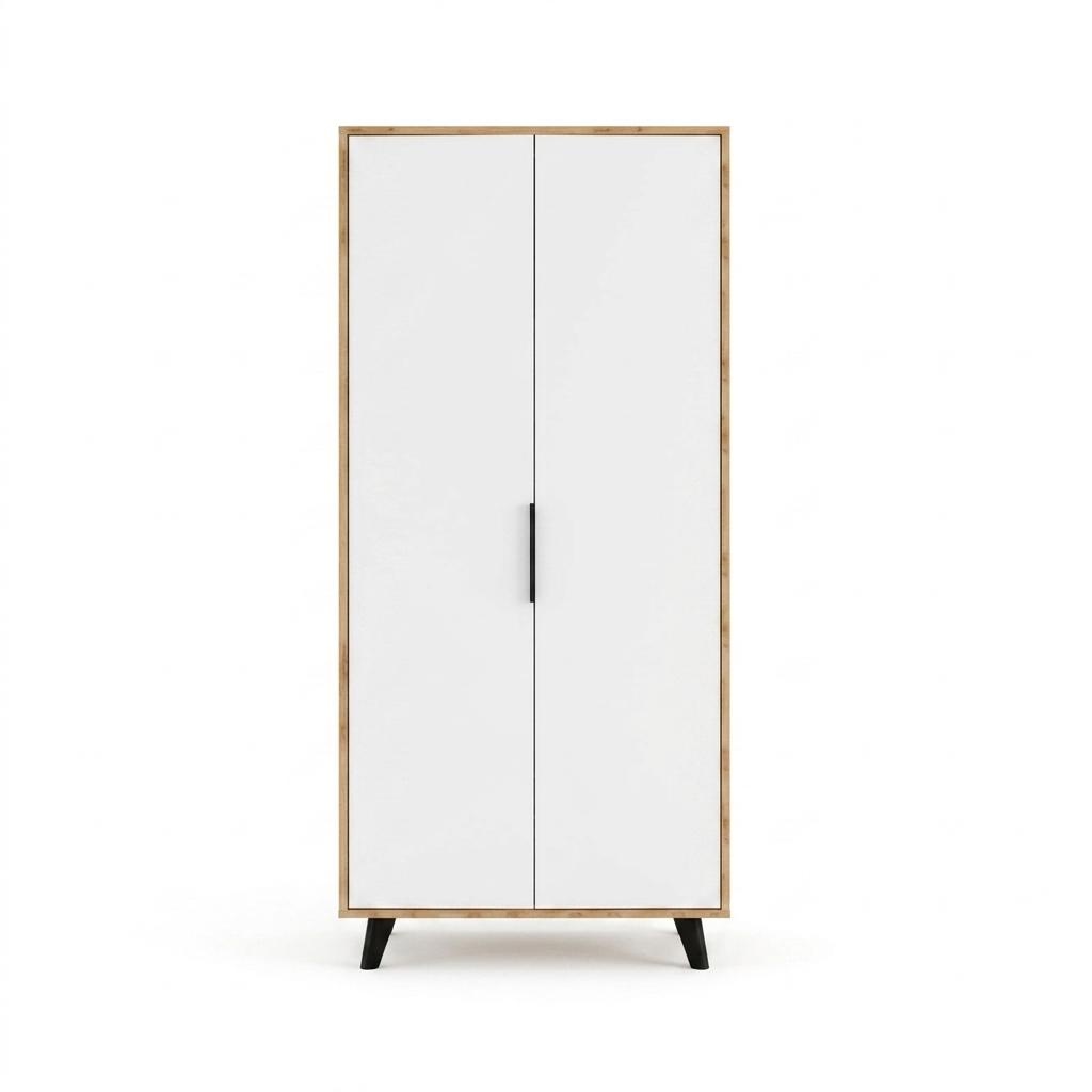 Schlafzimmer Kleiderschrank Modern Design Weiß Braun Zweifarbig Luxus