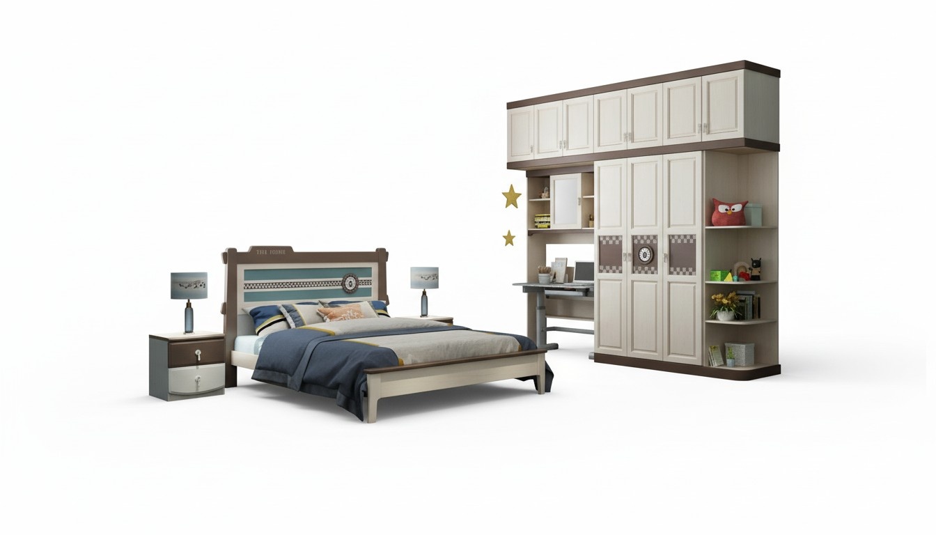 Schlafzimmer Komplett Set Bett Nachttisch Kommode 6tlg Design Holz Möbel Sets
