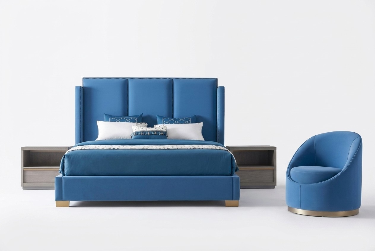 Schlafzimmer Luxus Bett Möbel 2x Nachttisch Set Betten dubai hotel möbel 3tlg.