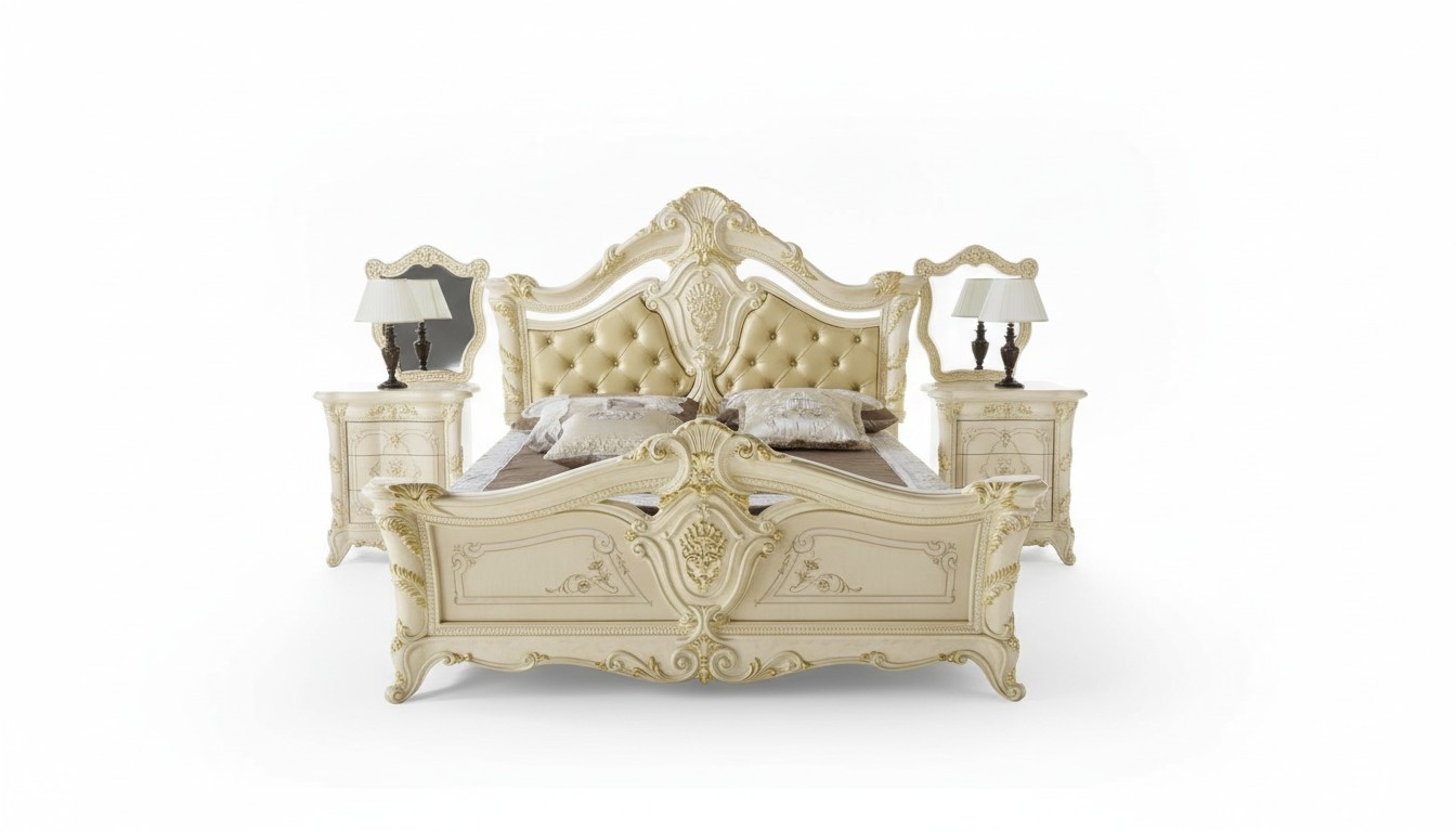 Schlafzimmer Luxus Bett Nachttisch Kommode Komplett Set Möbel Hotel Design 3tlg