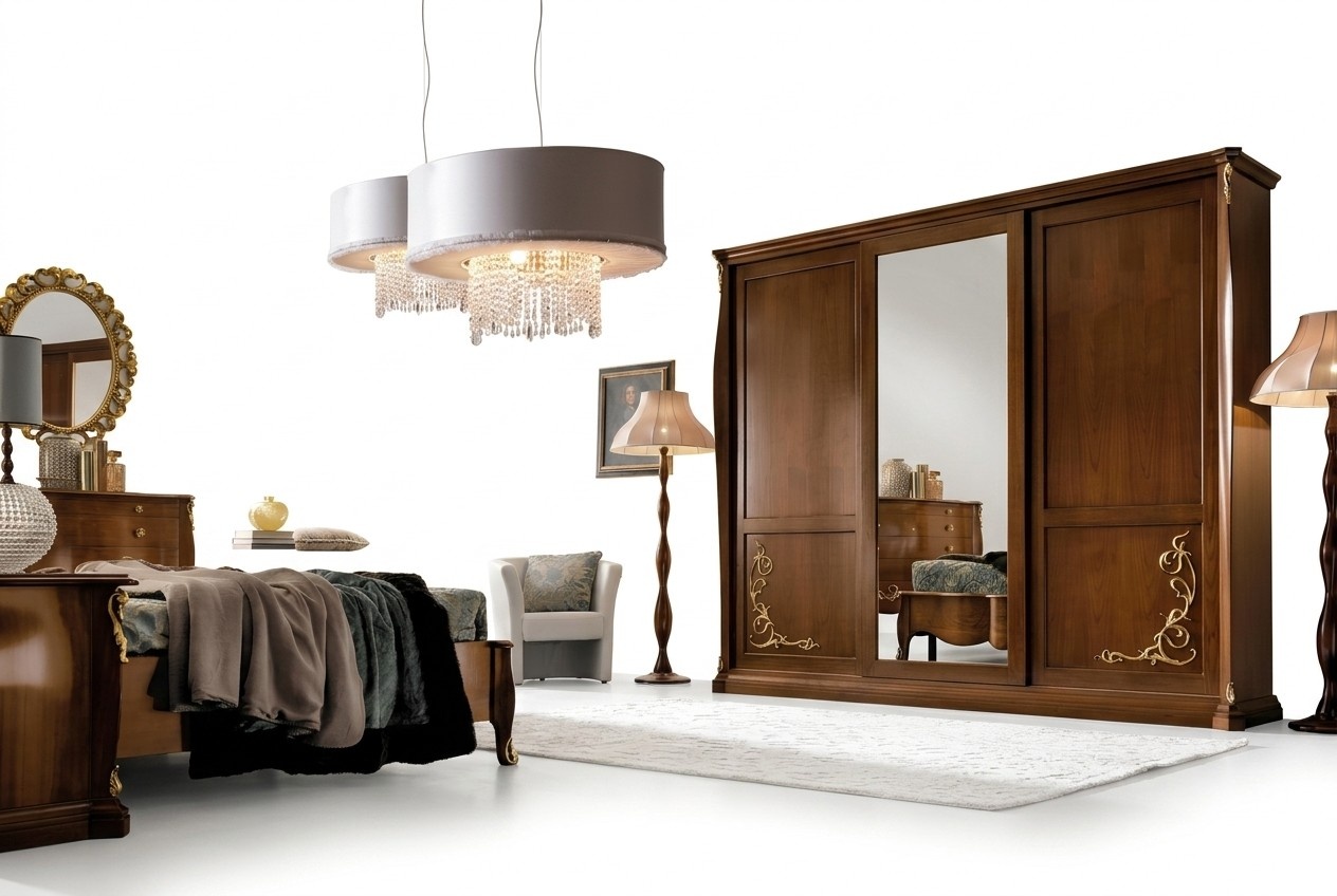 Schlafzimmer Schiebetürschrank Schrank Spiegel Kleider Schränke Kleiderschrank