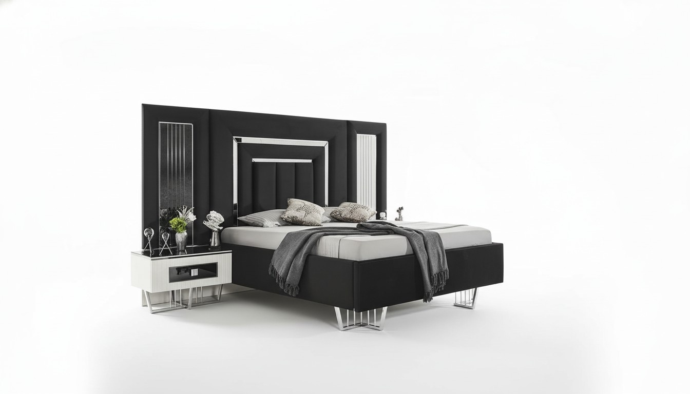 Schlafzimmer Schrank Möbel Metall Luxus Betten Elegant Bett Metall Bettgestell