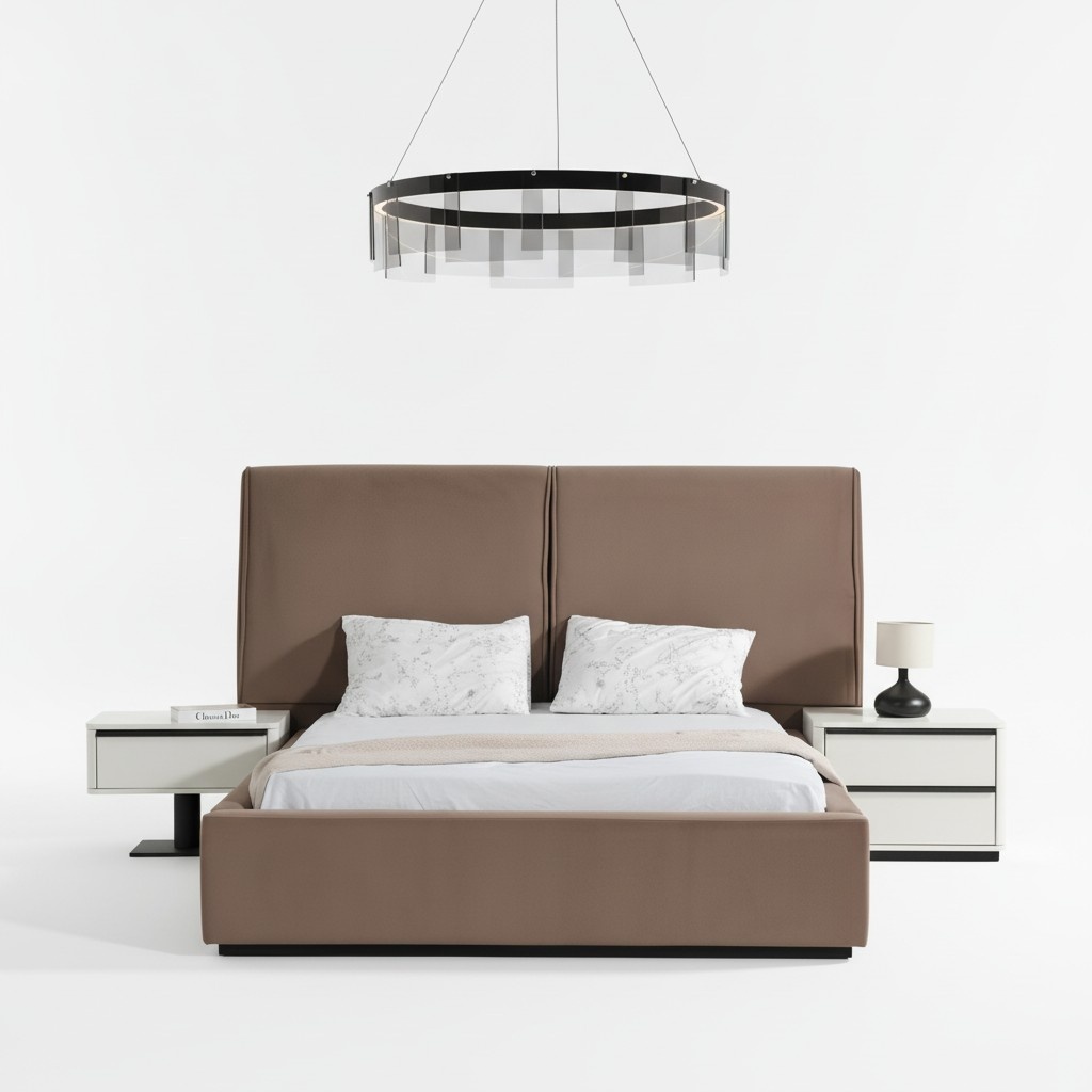 Schlafzimmermöbel Schlafzimmer Set Doppelbett Bett Nachttische 3tlg