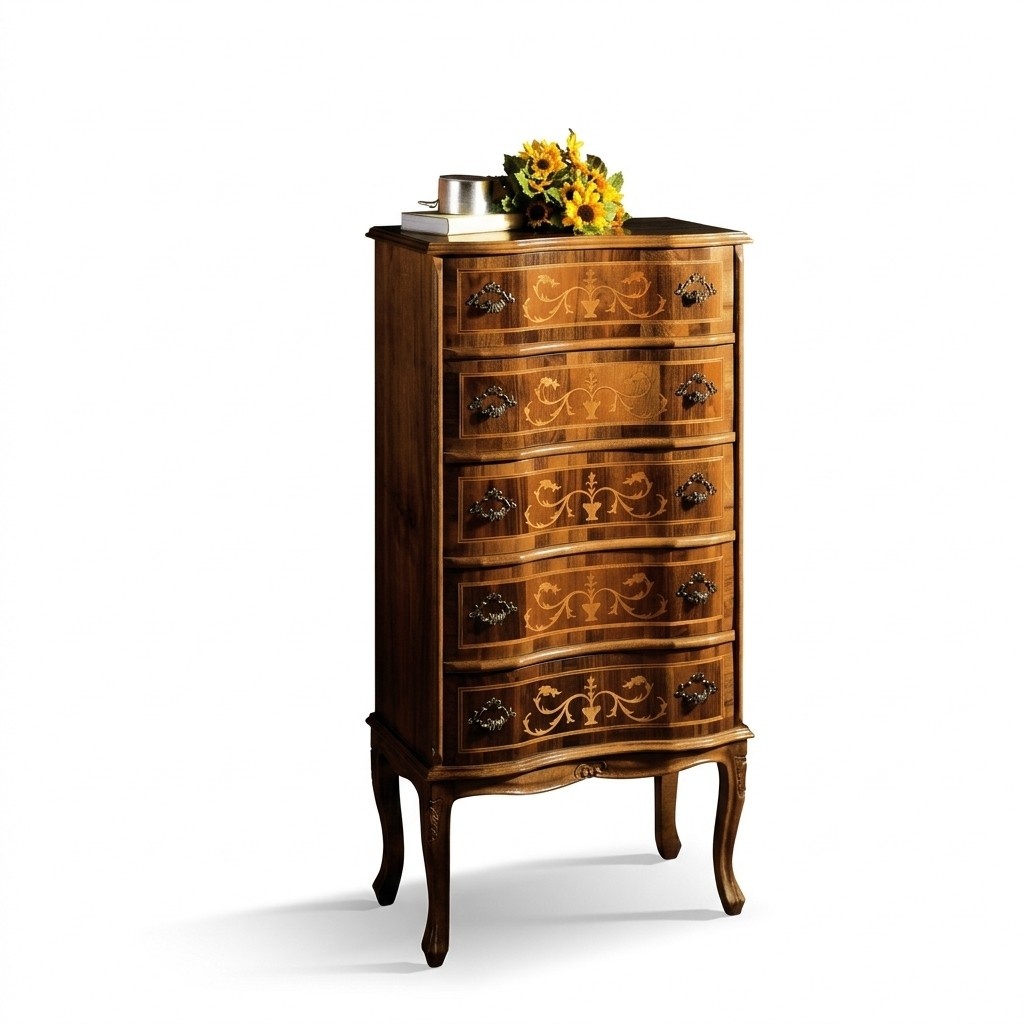 Schmale Hochschrank Kommode Schlaf Wohn Zimmer Kommoden Sideboard Echtholz Neu