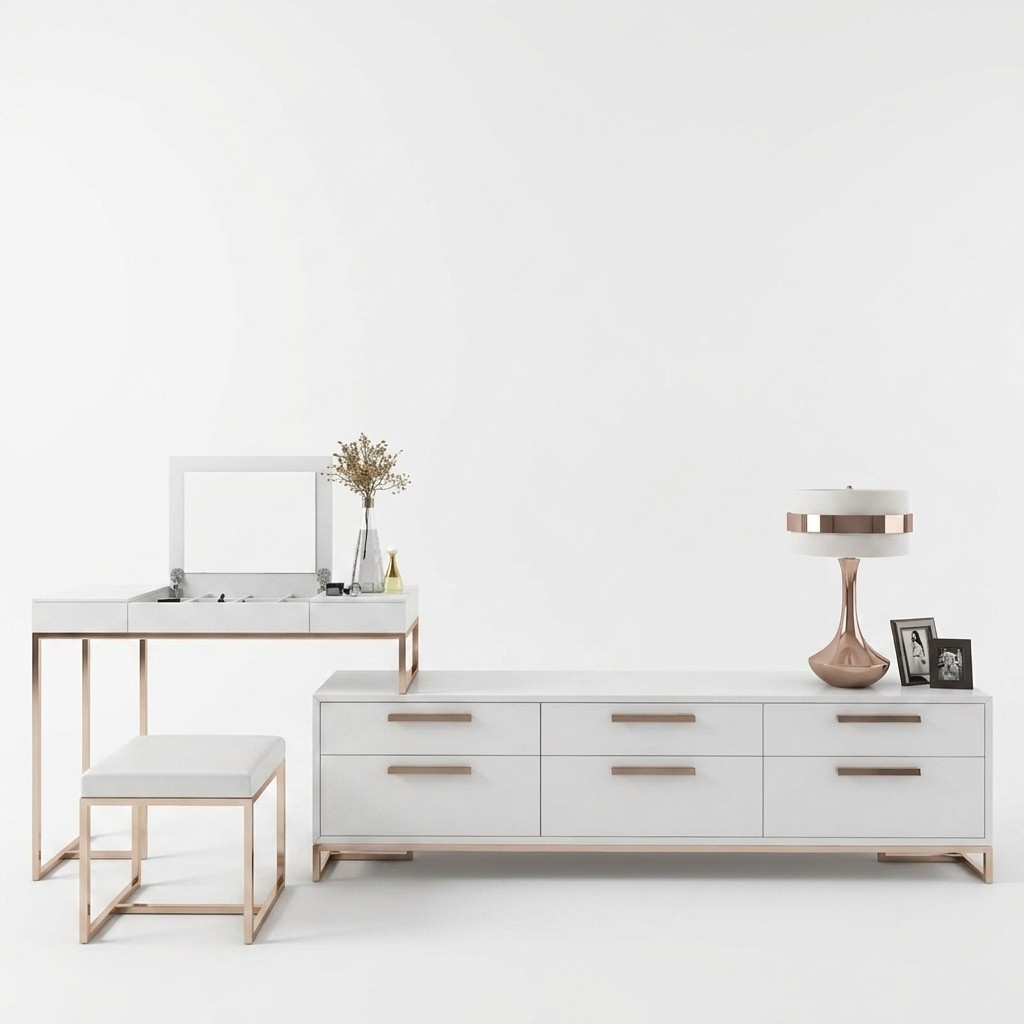 Schmink Tische Konsolen Tisch Side Board Schlaf Zimmer Holz Spiegel