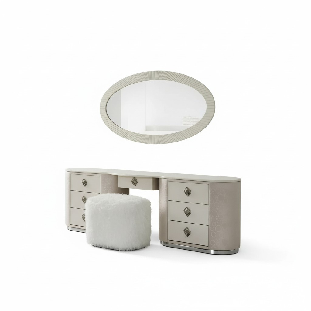 Schminktisch Set Konsole Spiegel Schlafzimmer Hocker