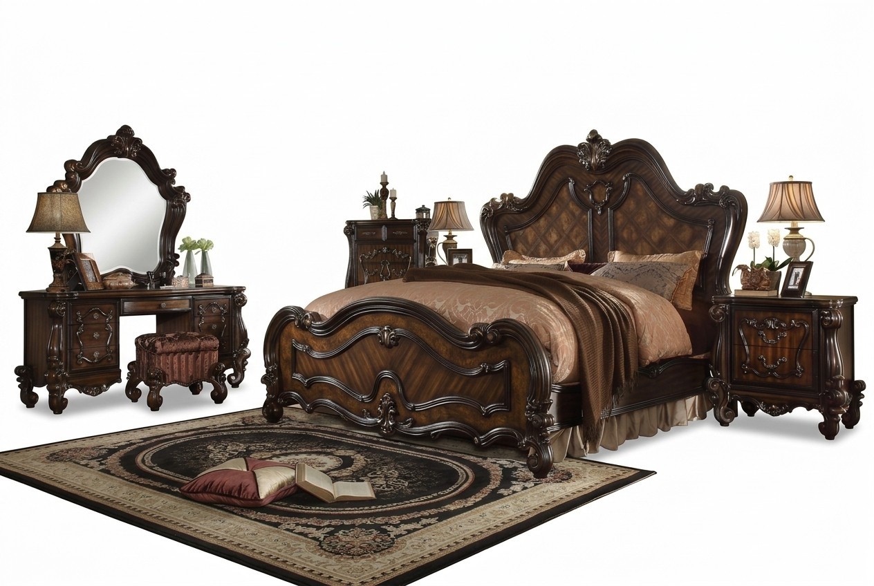 Schminktisch Spiegel Hocker Luxus Konsole Kommode Schlafzimmer Barock Rokoko neu