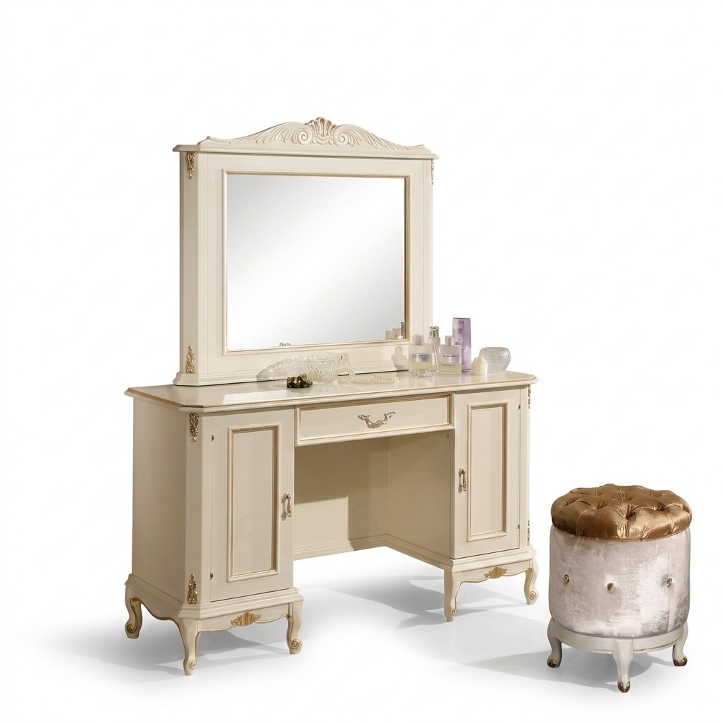 Schminktisch Spiegel Luxus Schlafzimmer Holz Klassischе Design Neu