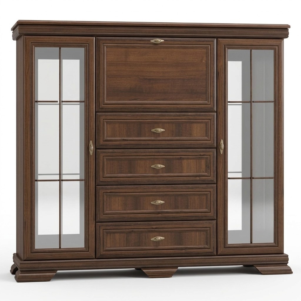 Schränke Holz Kommode 158cm Kommoden Schrank Anrichte Kommode Massivholz