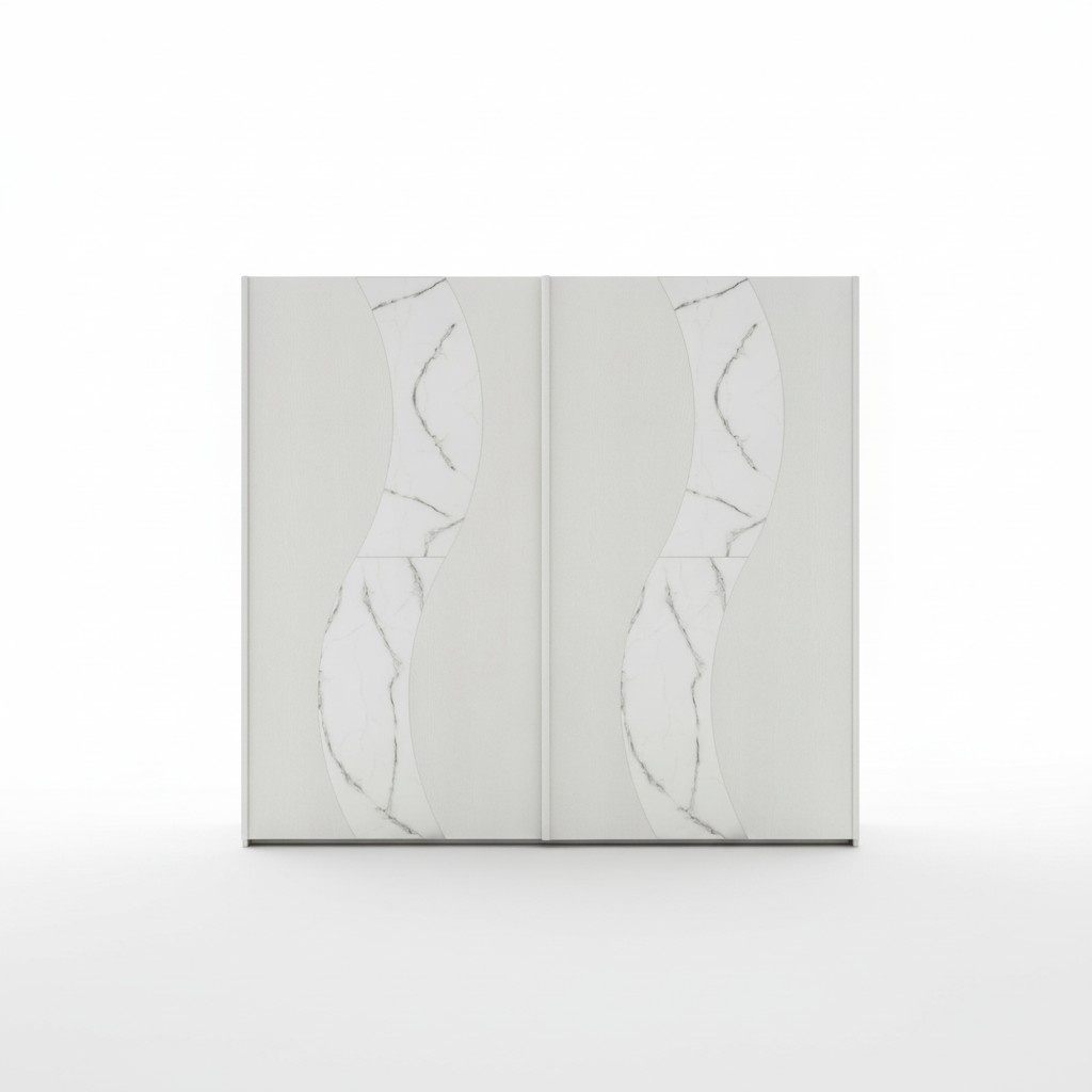 Schränke Kleiderschrank mit Schwebetüren Schlafzimmer Schrank Holz Design Modern