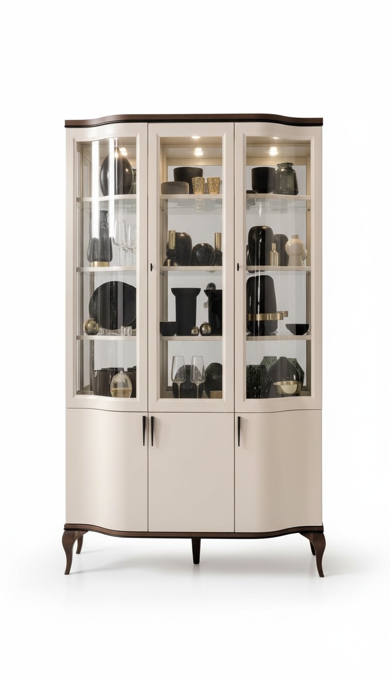 Schränke Vitrine Vitrinen Holz Edler Luxus Glas Schrank Holz Regal Wohnzimmer