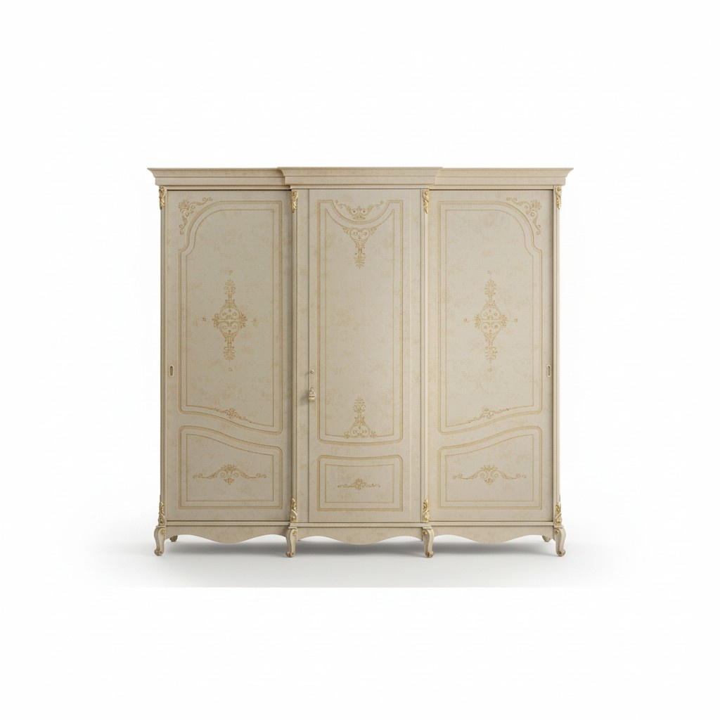 Schrank Kleiderschrank Barock Stil Möbel Klassische Schlafzimmer Schränke Holz