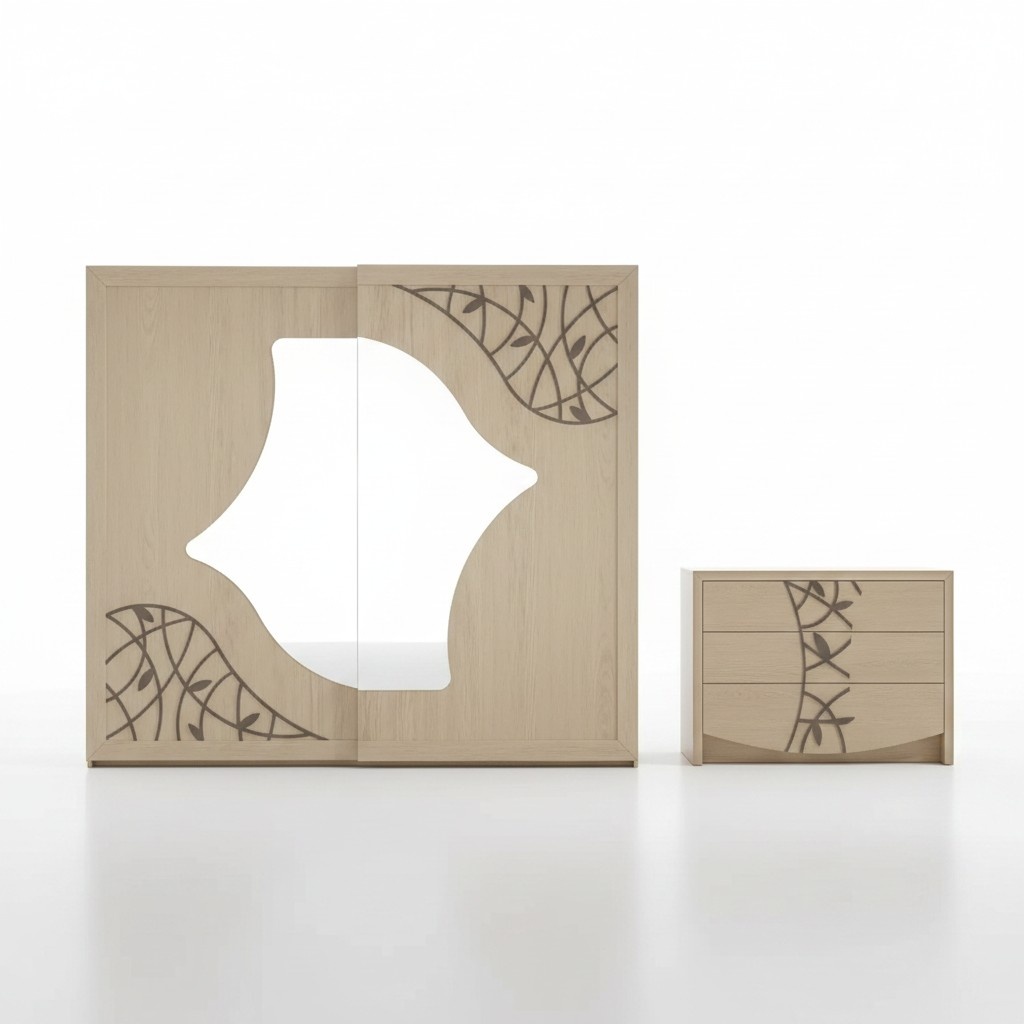 Schrank Kleiderschrank Holz Schränke Beige Möbel Kleiderschränke 272cm