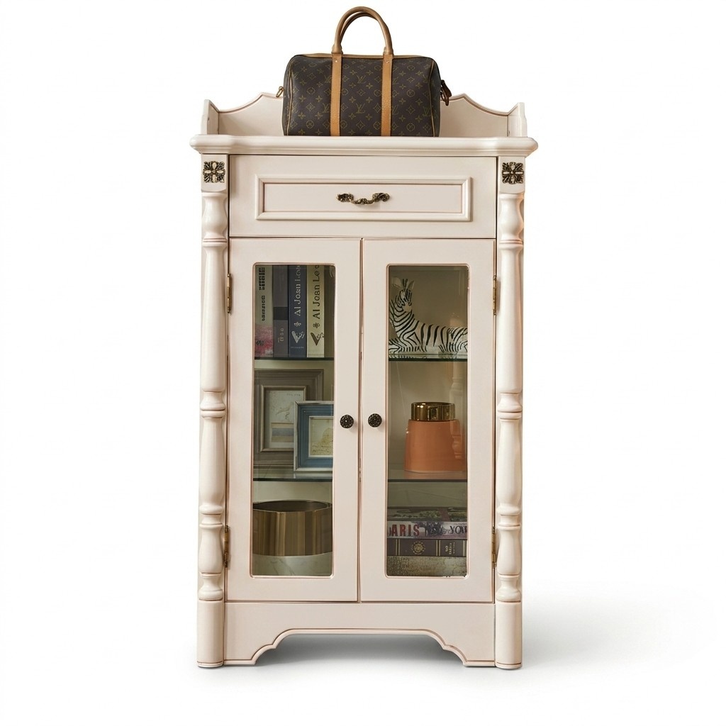Schrank Kommode Vitrine Kolonial Stil Möbel Sideboard Anrichte Schränke Holz Neu
