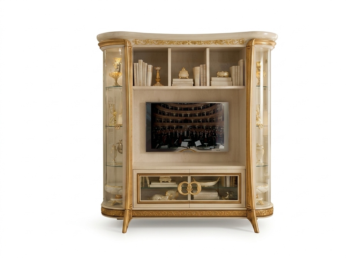 Schrank Medienschrank Barock Rokoko Jugendstil antik Designer Möbel Klassisch