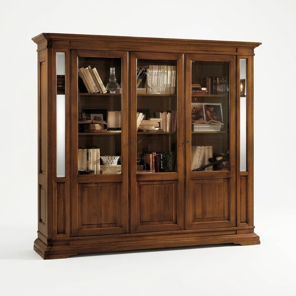 Schrank Regal Wohnzimmer Bücherregal Holz Büroschrank Schränke Vitrine Italien