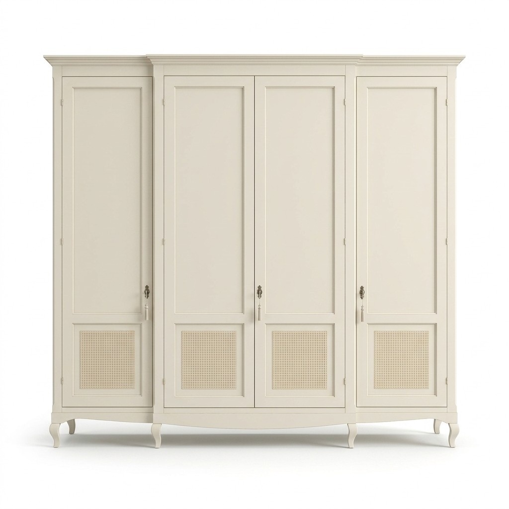 Schrank Vaccari cav giovanni Massivholz Schränke Kleiderschrank Schlafzimmer Neu