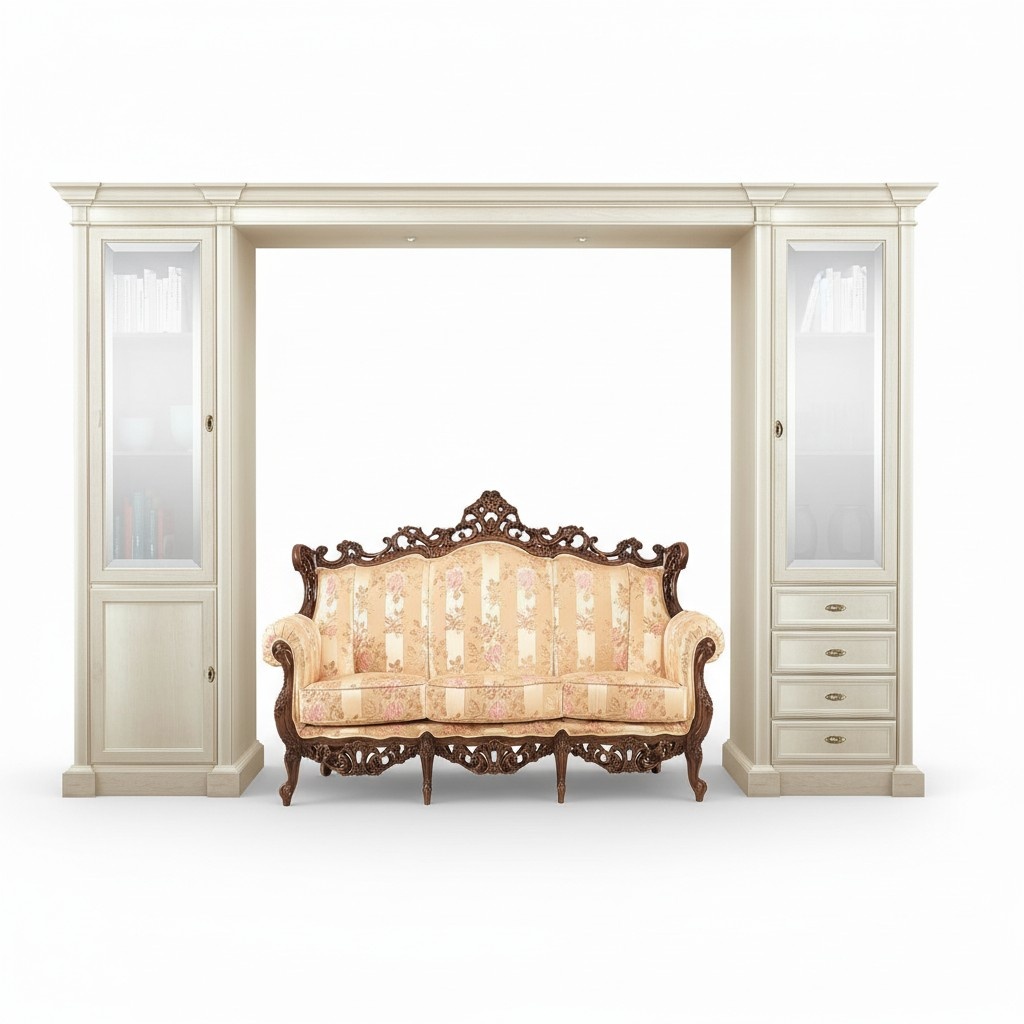 Schrankvitrine, Wohnzimmermöbel aus Holz, TV-Wandschränke, moderne Design-Wandschrank