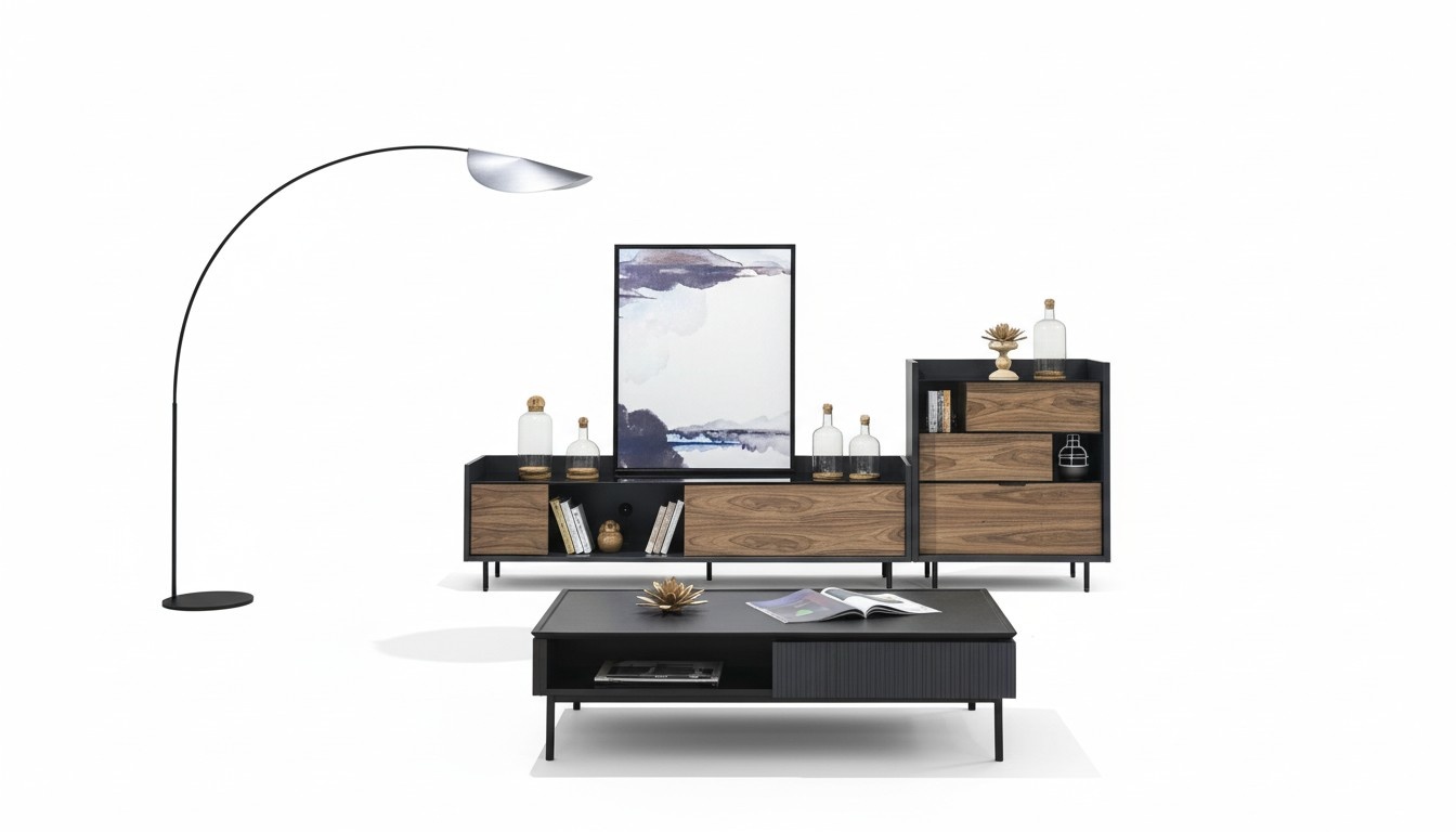 Schrankwände Regal Wohn Wand Side Low Board Regale Holz design