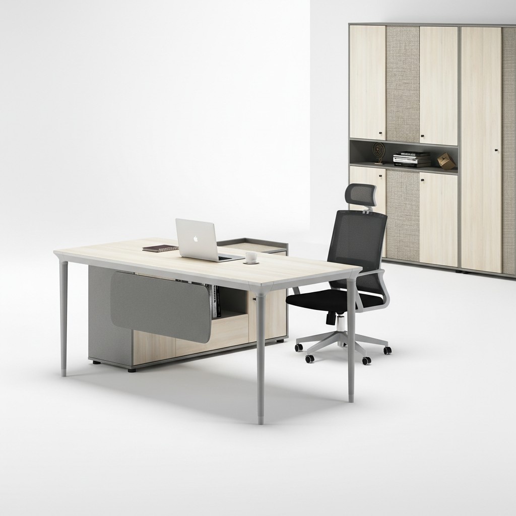 Schreibtisch + Aktenschrank Büro Einrichtung Möbel Schreibtische Tische 2tlg.Set