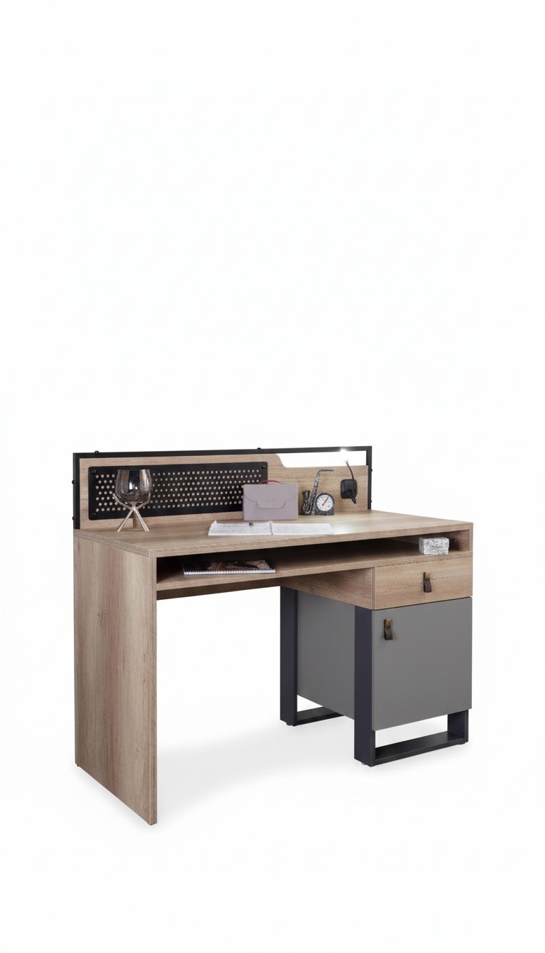 Schreibtisch Braun Tisch Schlafzimmer Jugendzimmer Holz Möbel 131x63x109cm