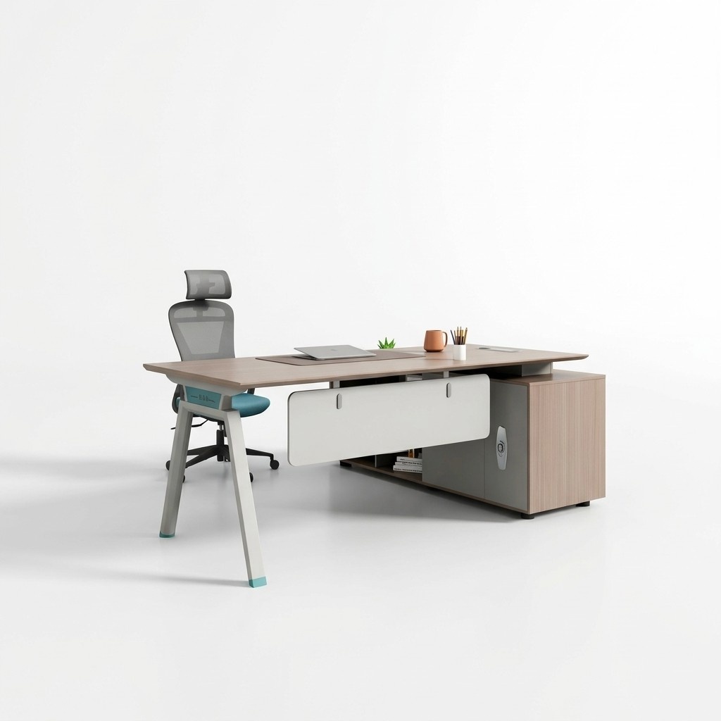 Schreibtisch Büro Einrichtung Büroschrank Schreibtisch Homeoffice Schrank 2tlg.