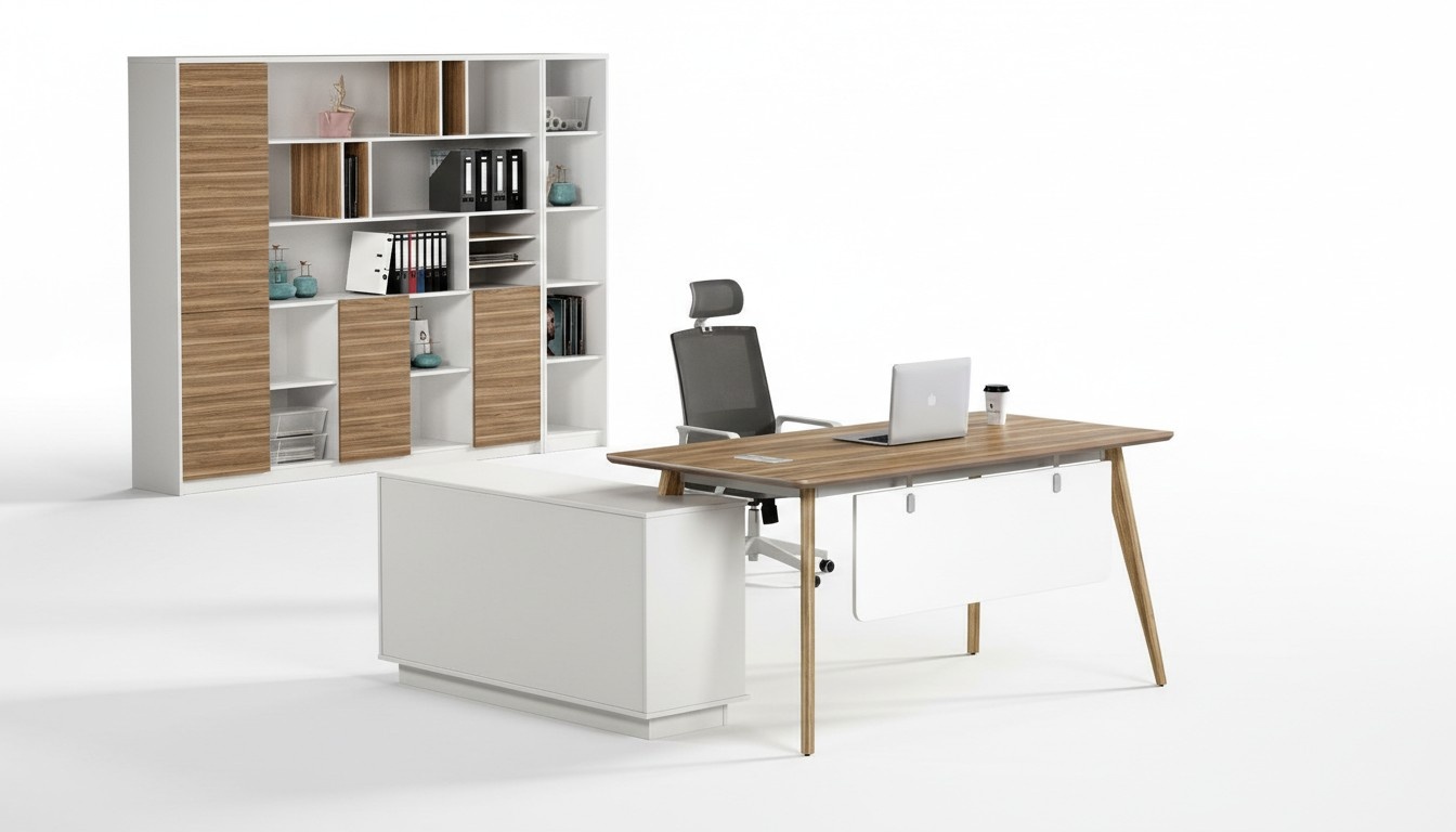 Schreibtisch Büro Set Wandregal Regal Schrank 2 tlg Büro Zimmer Einrichtung neu
