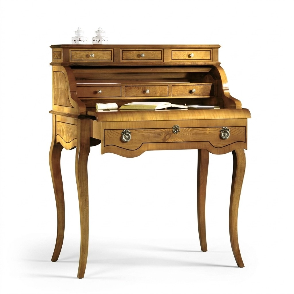 Schreibtisch Büro Tisch Edle Holz Tische Barock Rokoko Antik Stil Möbel Neu