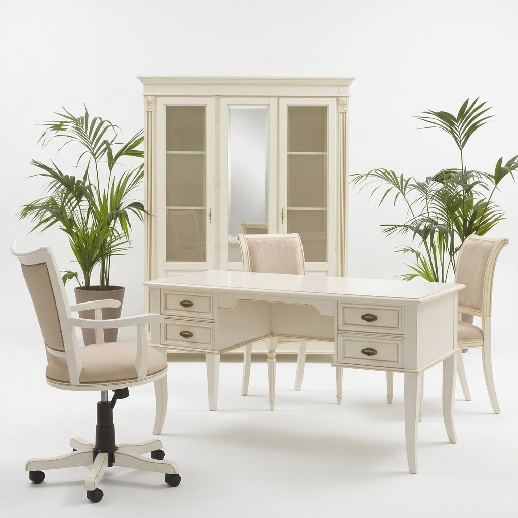 Schreibtisch Büro Tisch Klassischer Designer Office Tische Barock Rokoko Neu