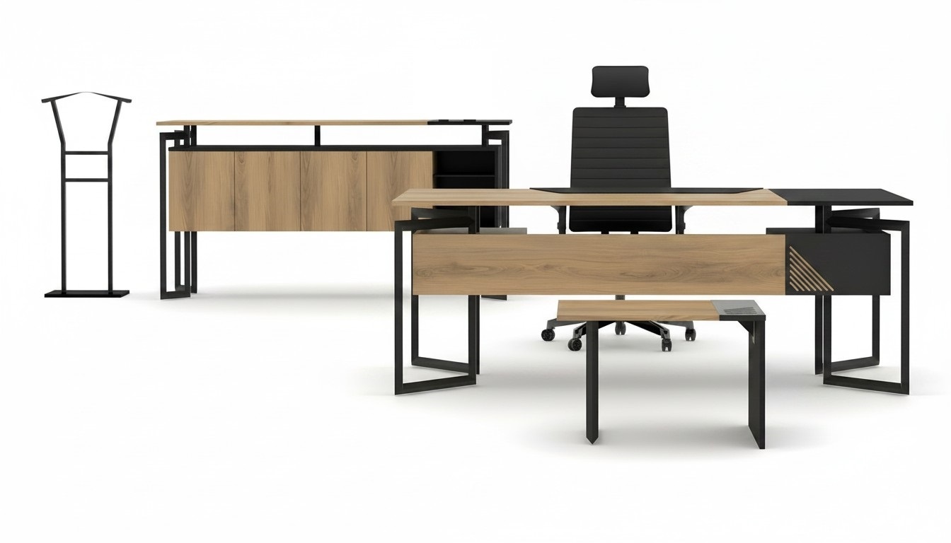 Schreibtisch Büroschrank Kommode Couchtisch Arbeitszimmer Set Büromöbel