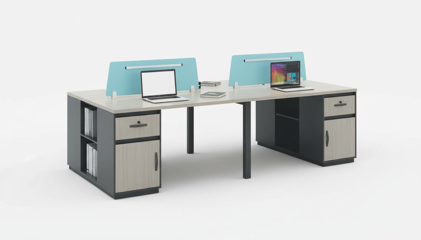 Schreibtisch Co-Working-Tisch Teambürotisch Gemeinschaftsschreibtisch 4 Personen