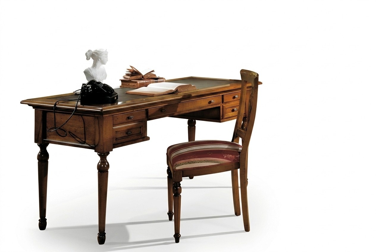 Schreibtisch Sekretär Italienische Möbel Tisch Stuhl Set Büro 2tlg Schreibtische