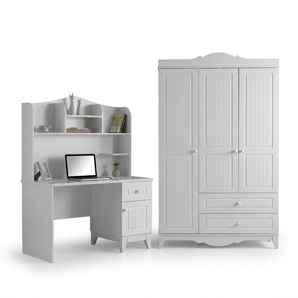 Schreibtisch Stauraum Kleiderschrank Elegantes Design Stilvolle Wohnräume Möbel