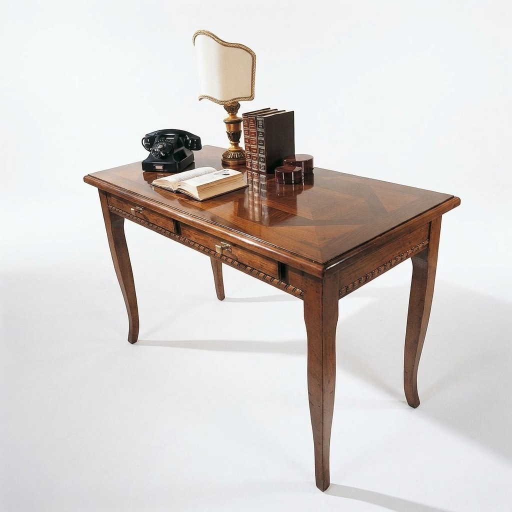 Schreibtisch Tisch Italienische Einrichtung Möbel Massiv Holz Büro Sekretär