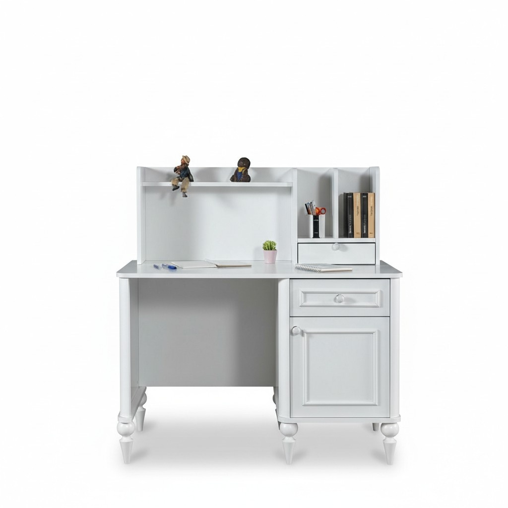 Schreibtisch Weiß Moderner Schreibtisch mit Regalen Bürotisch Sekretär