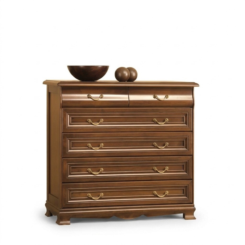 Schubladen Kommode Echtholz Schrank Eiche Massivholz Kommoden Sideboard