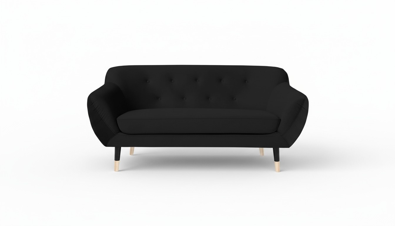 Schwarz Chesterfield Möbel Neu Wohnzimmer Modern Design Sofa Textil Sofas Neu